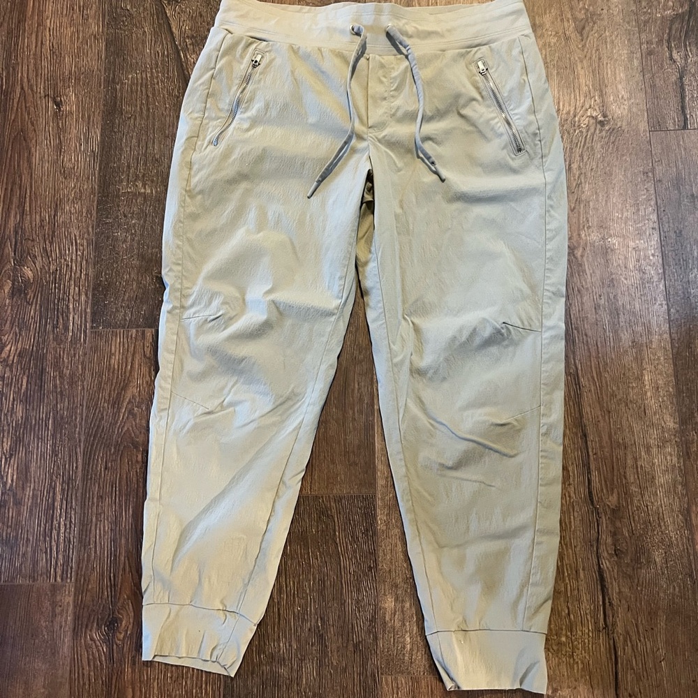 Athleta Tan Trekkie North Jogger Pants with Adjustable Waistband - Picture 2 of 5